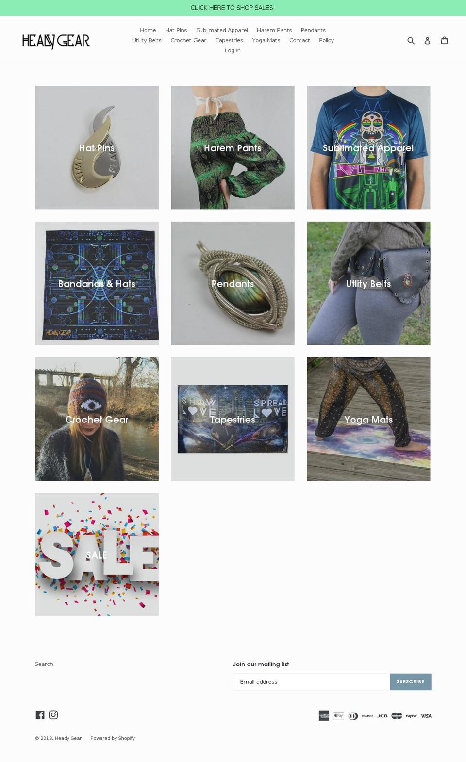 headygear.net shopify website screenshot