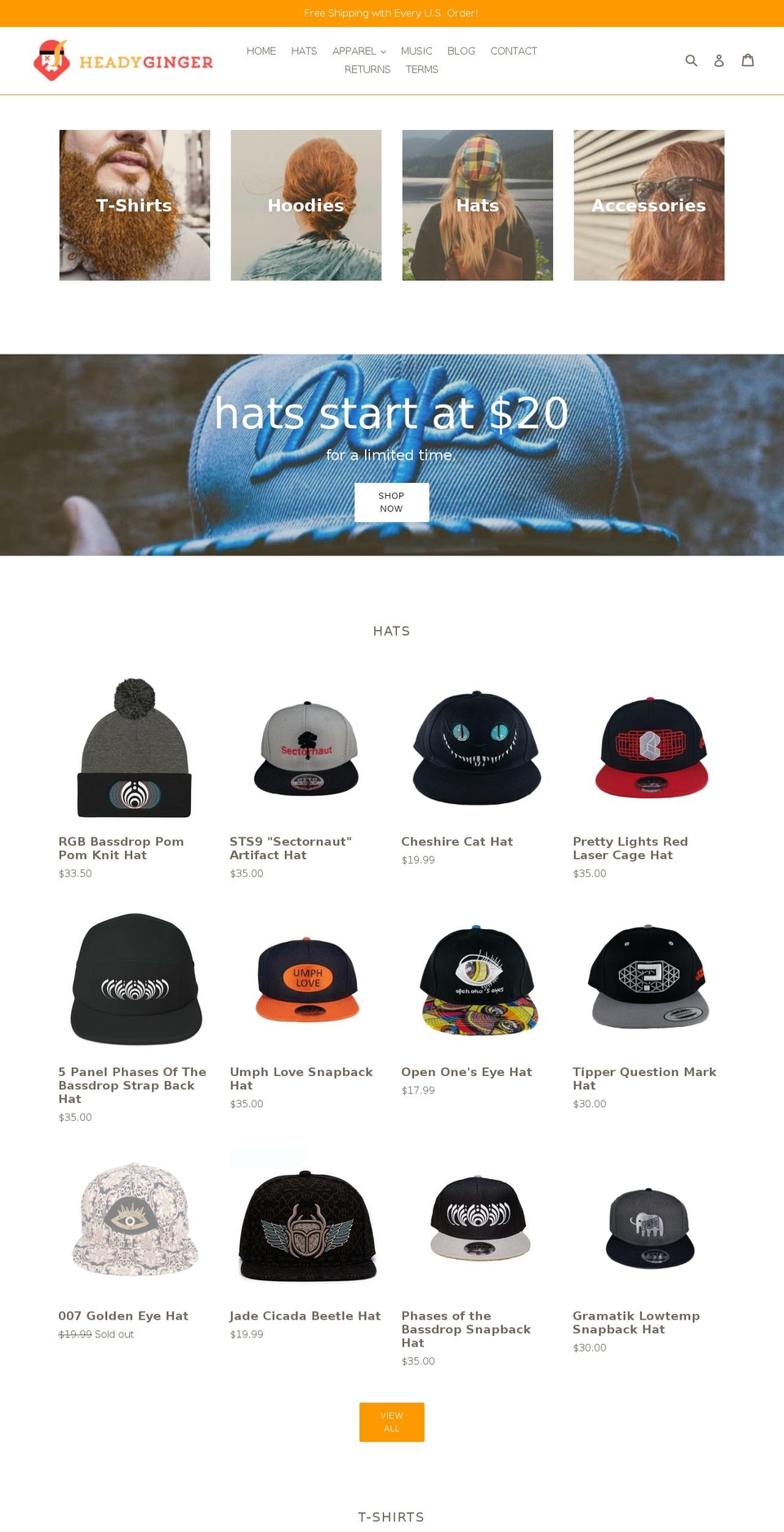 headyginger.com — Shopify storefront screenshot