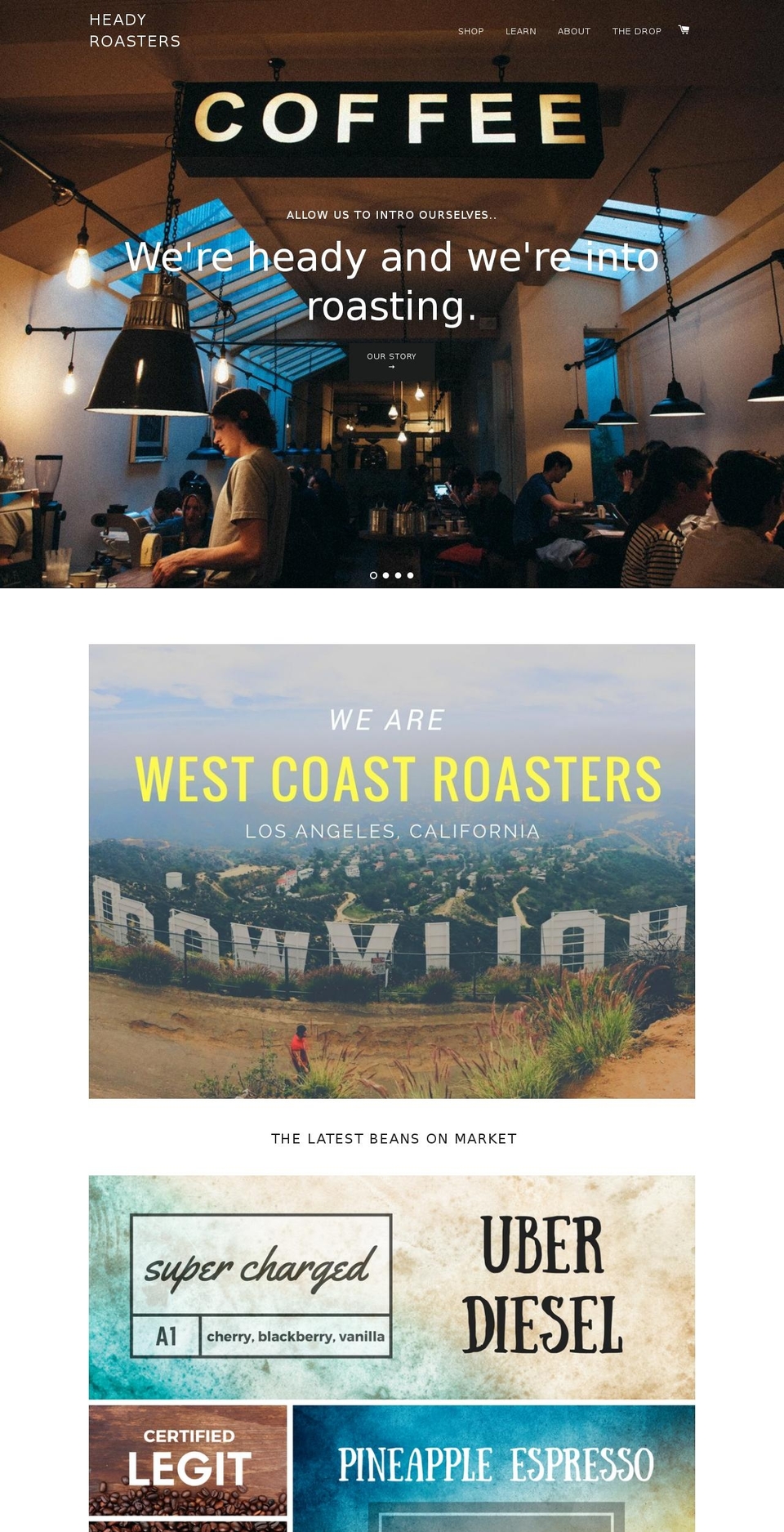 headyroasters.com — Shopify storefront screenshot