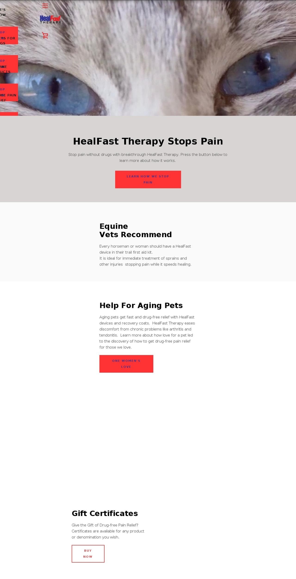 healfast.biz shopify website screenshot