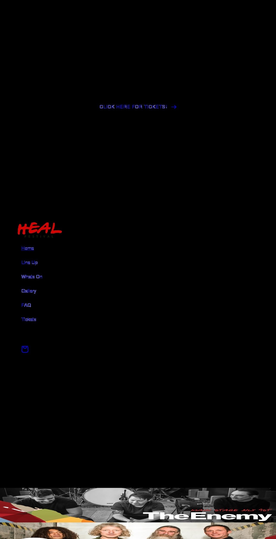 healfestival.co.uk shopify website screenshot