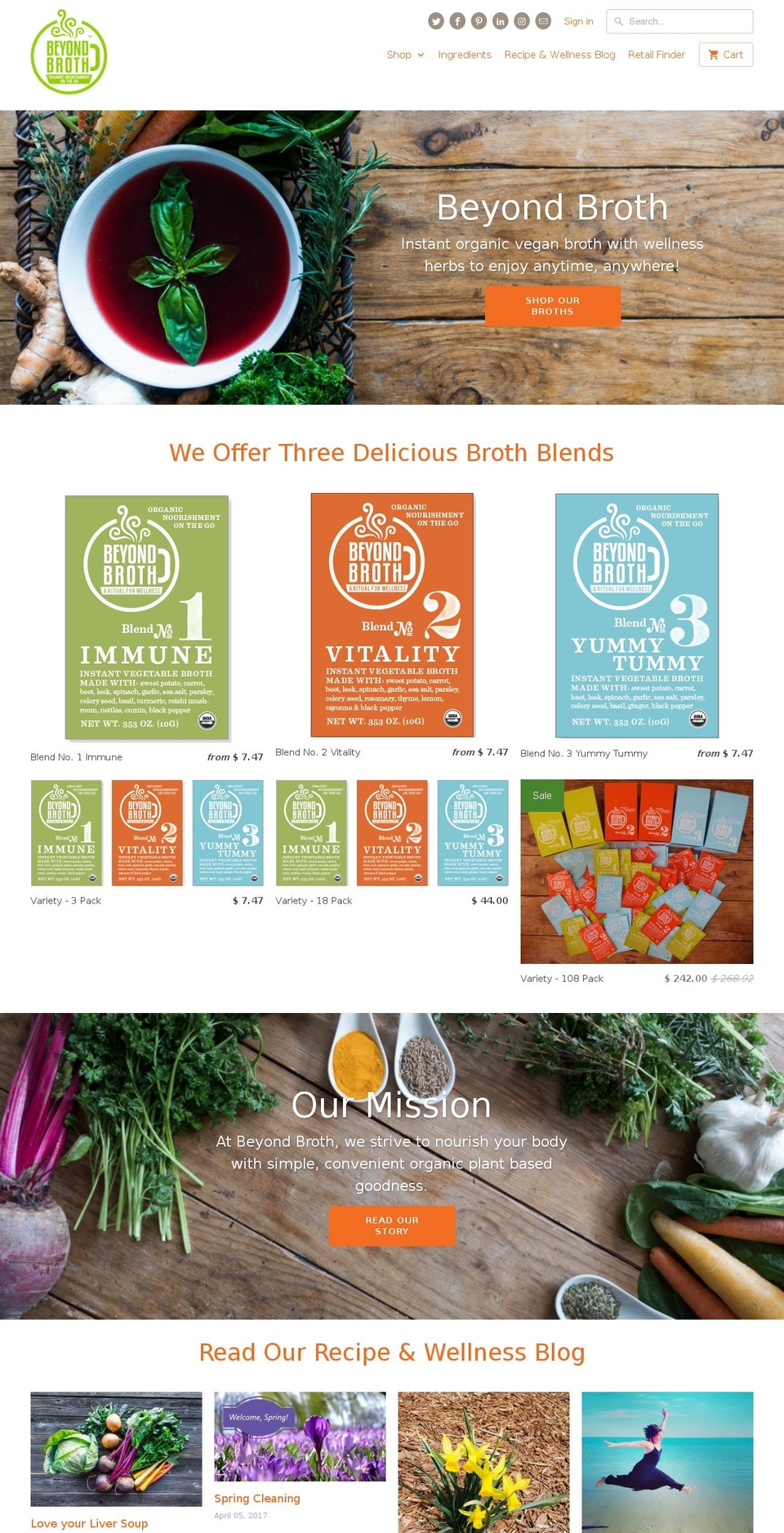 healingbroth.com shopify website screenshot