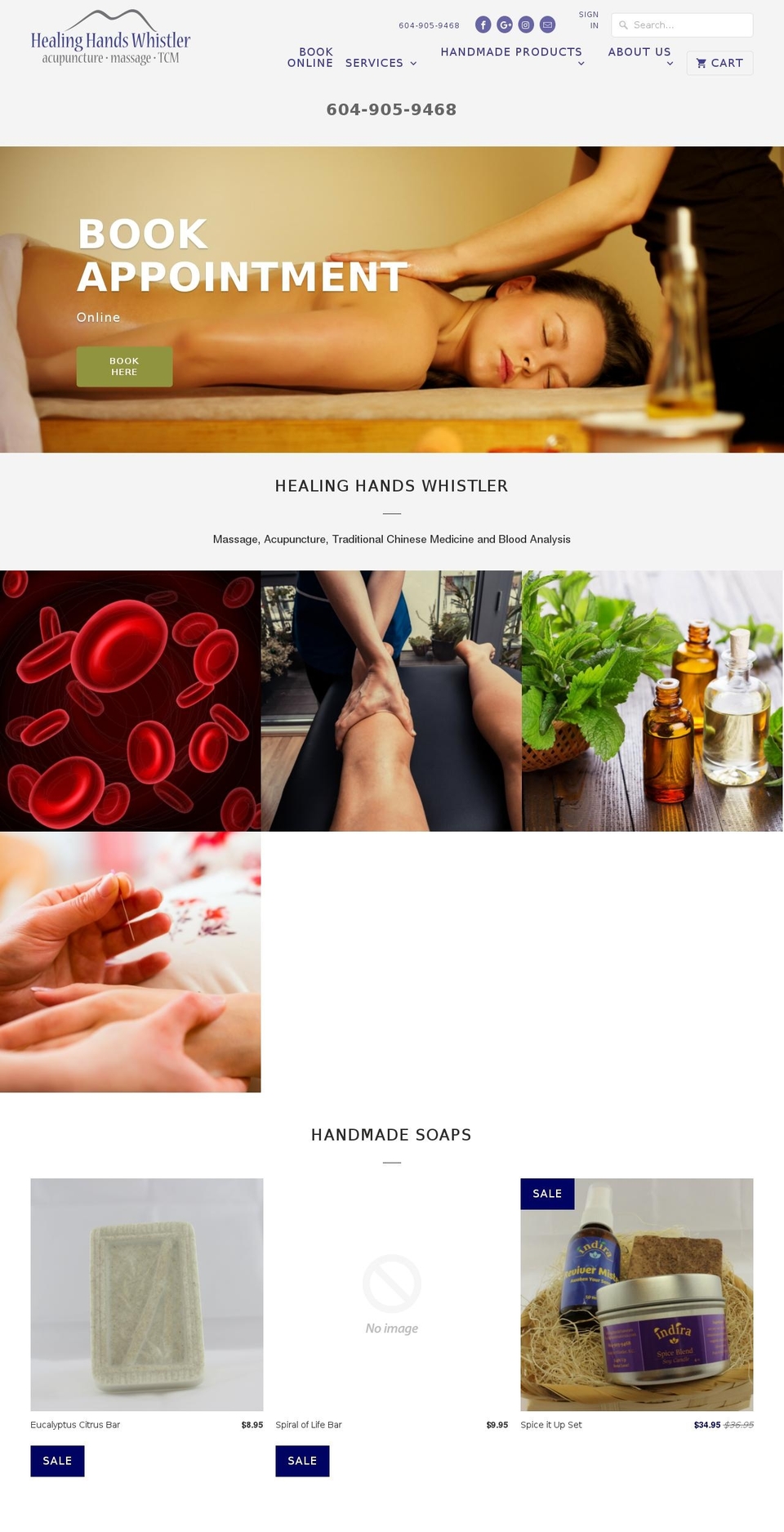 healinghandsnaturals.com — Shopify storefront screenshot