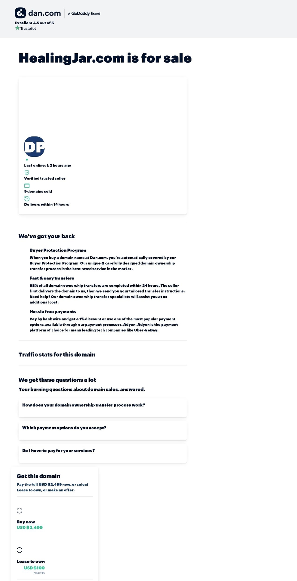 healingjar.com — Shopify storefront screenshot