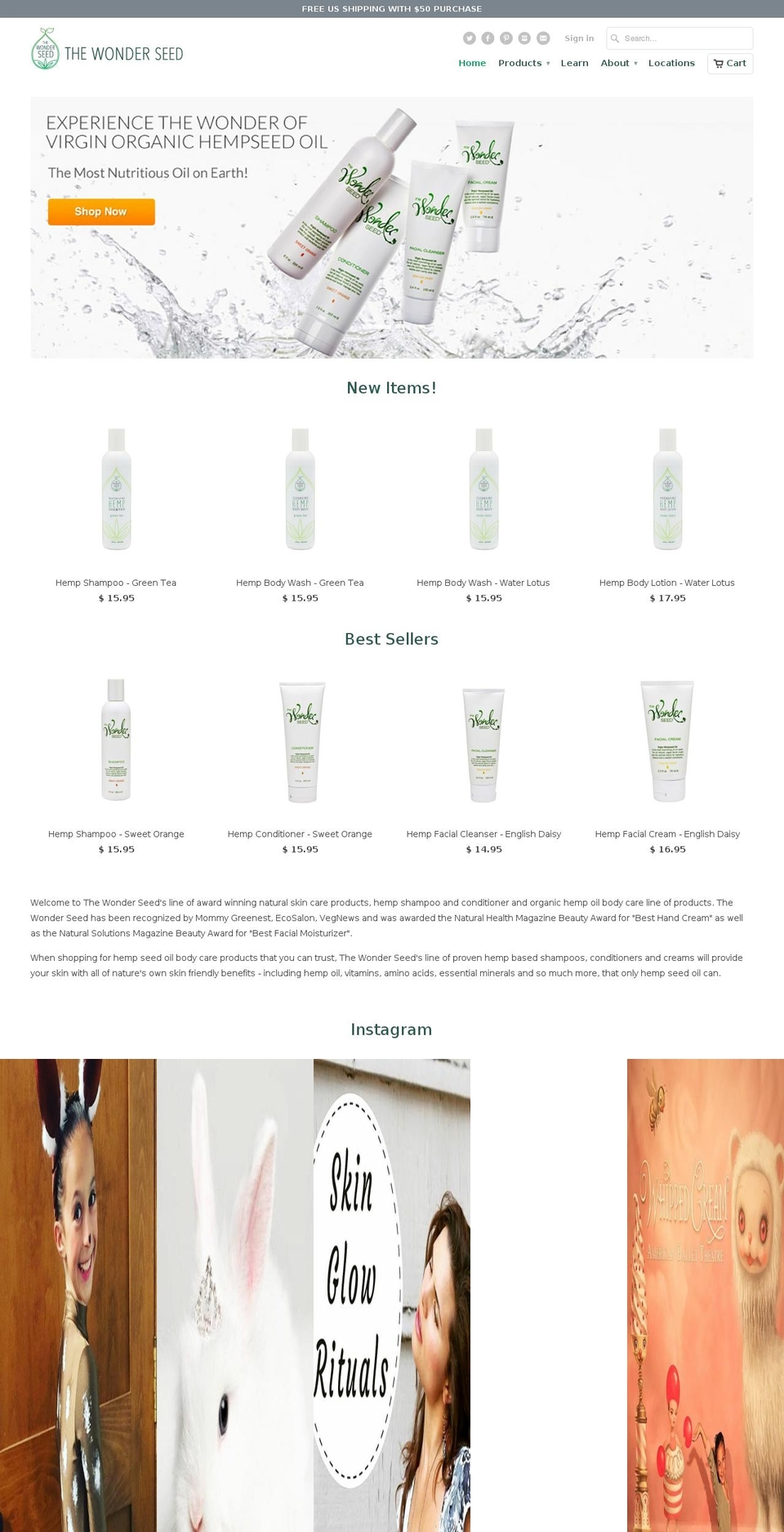 healingseed.com shopify website screenshot