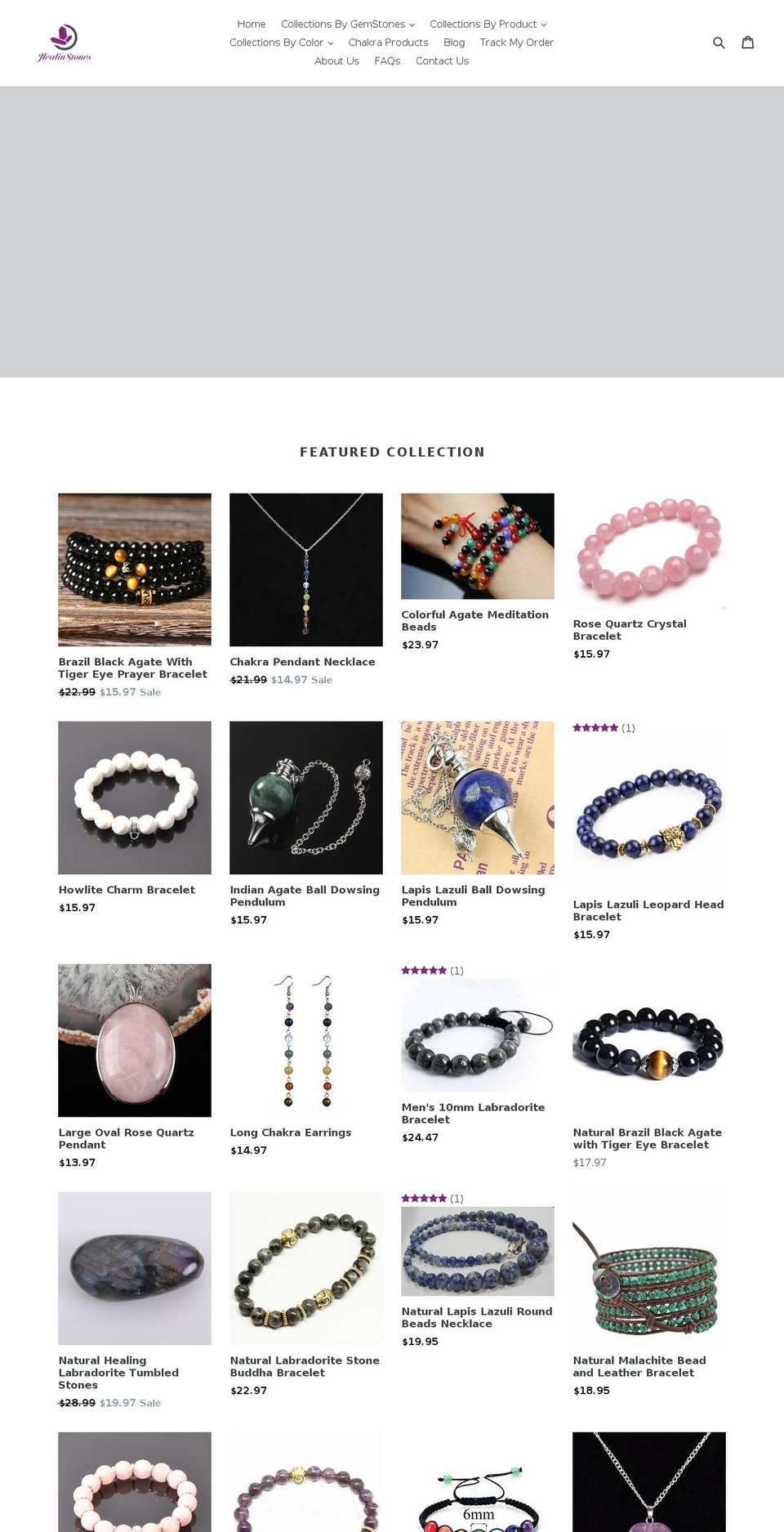 healinrocks.com — Shopify storefront screenshot