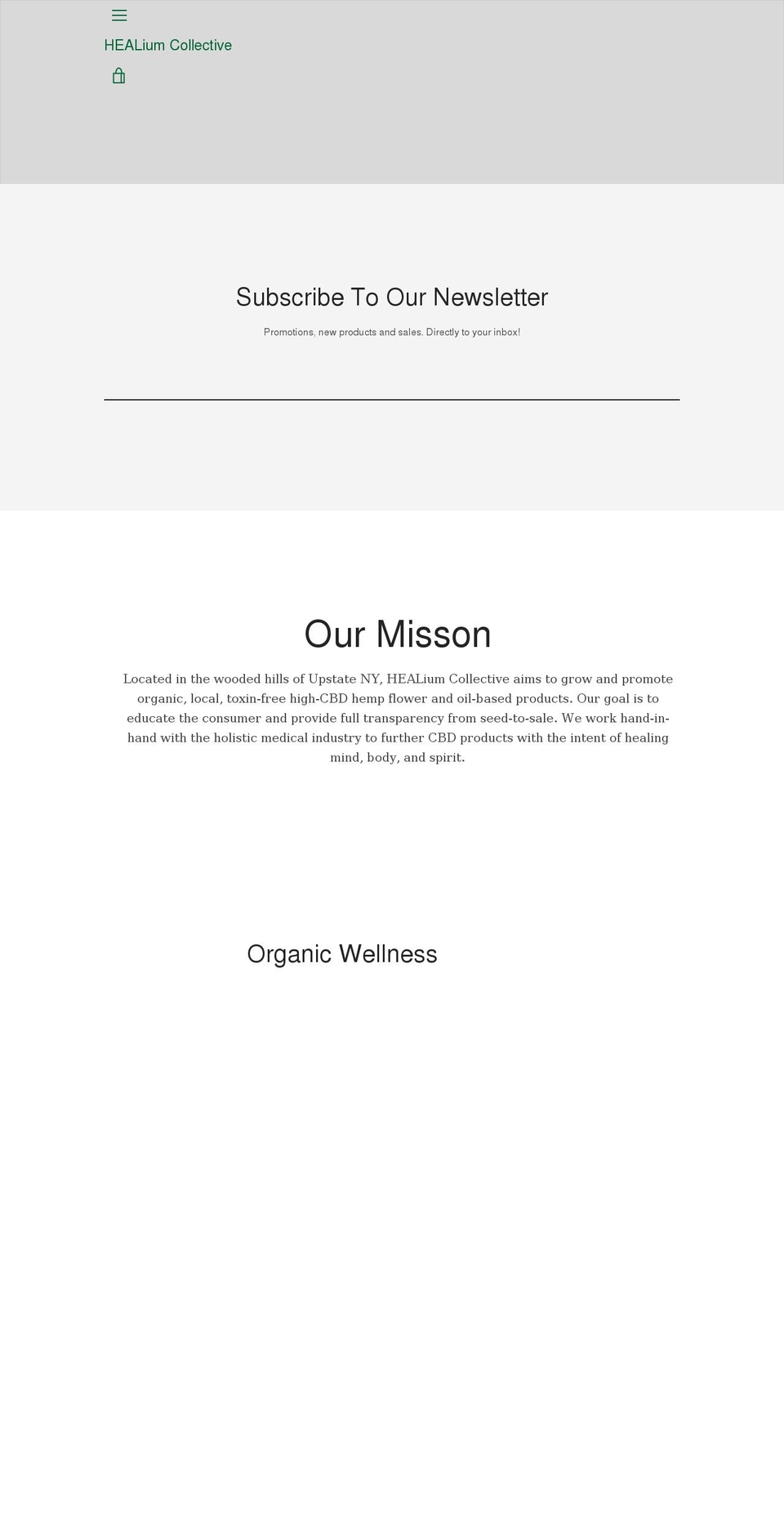 healiumcbd.com shopify website screenshot