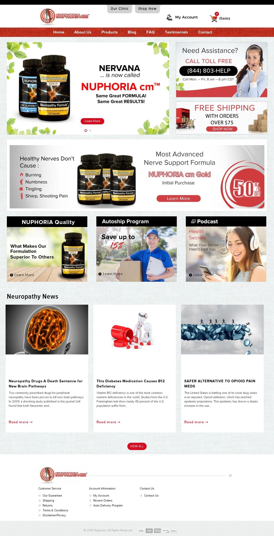 healmynerves.com shopify website screenshot