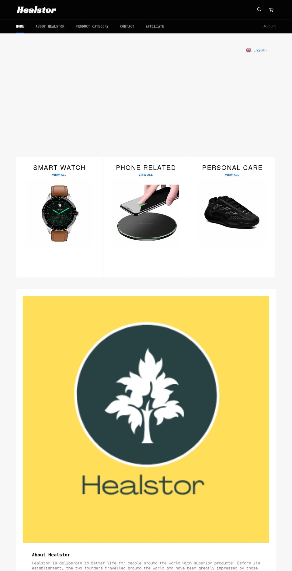 healstor.com shopify website screenshot