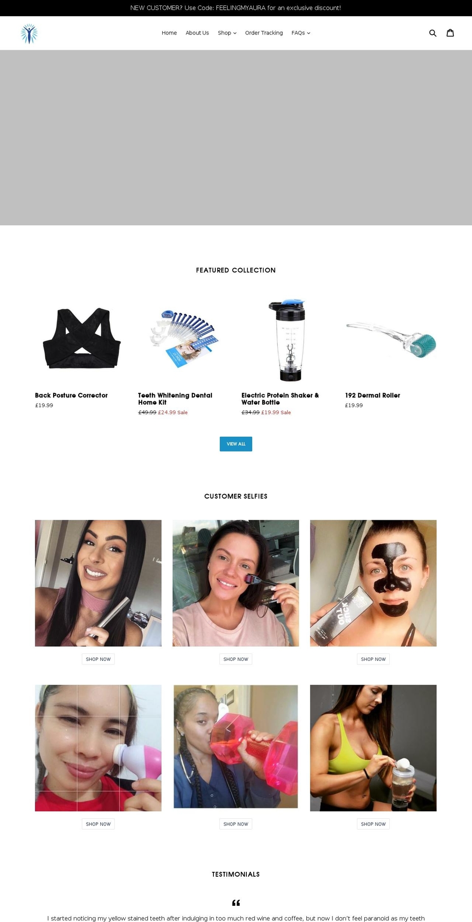 health-aura.com — Shopify storefront screenshot