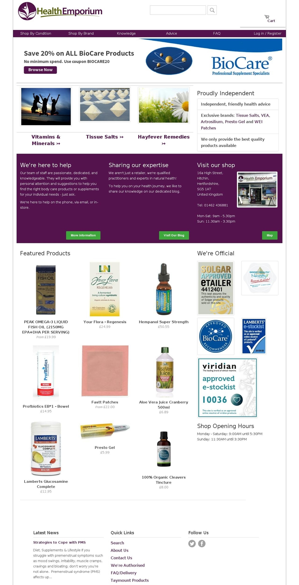 health-emporium.co.uk shopify website screenshot