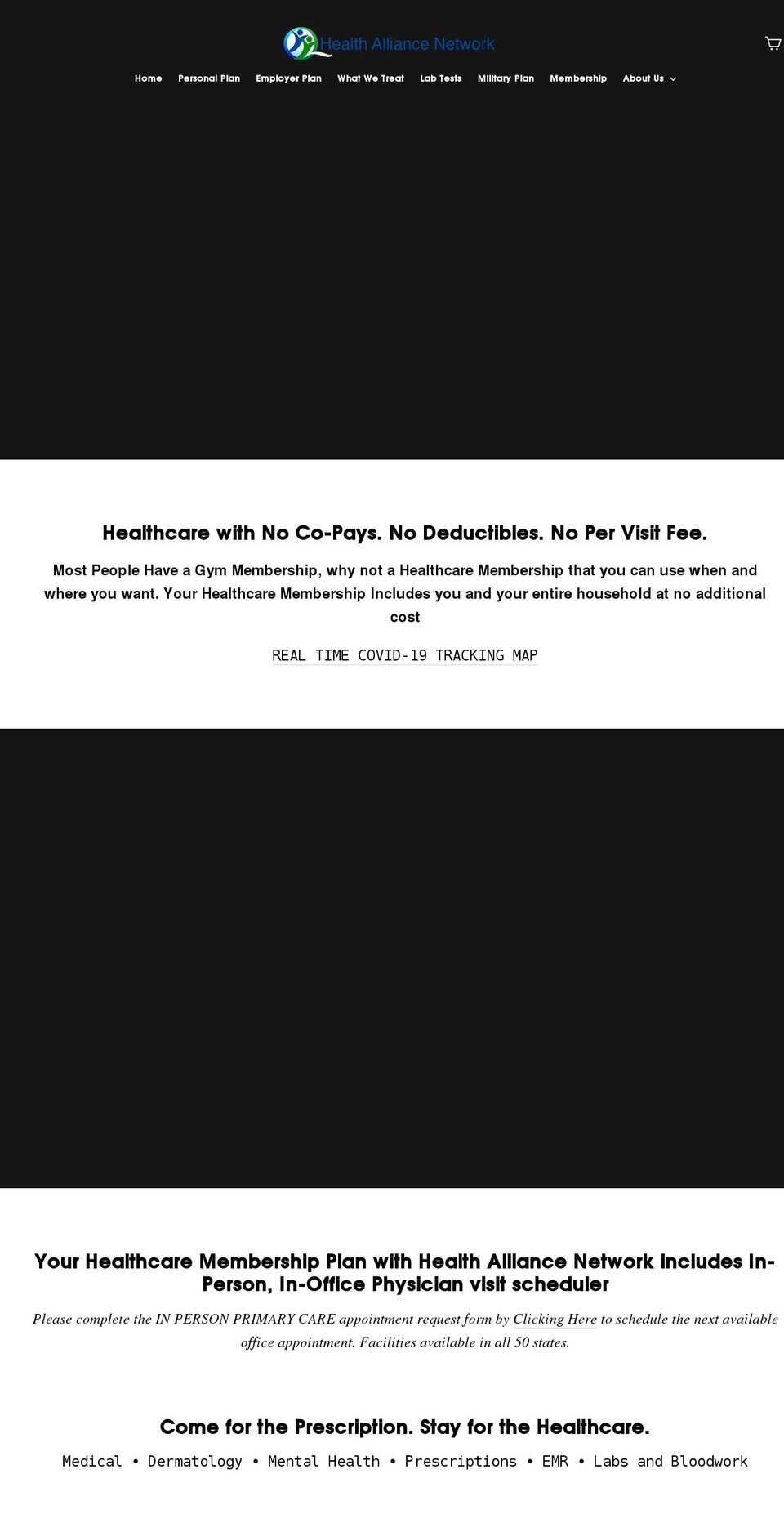 healthalliancenetwork.com shopify website screenshot