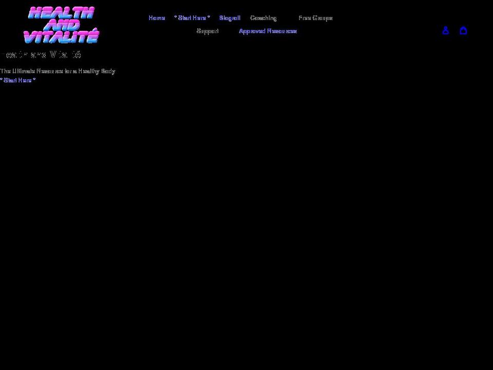 healthandvitalite.com shopify website screenshot
