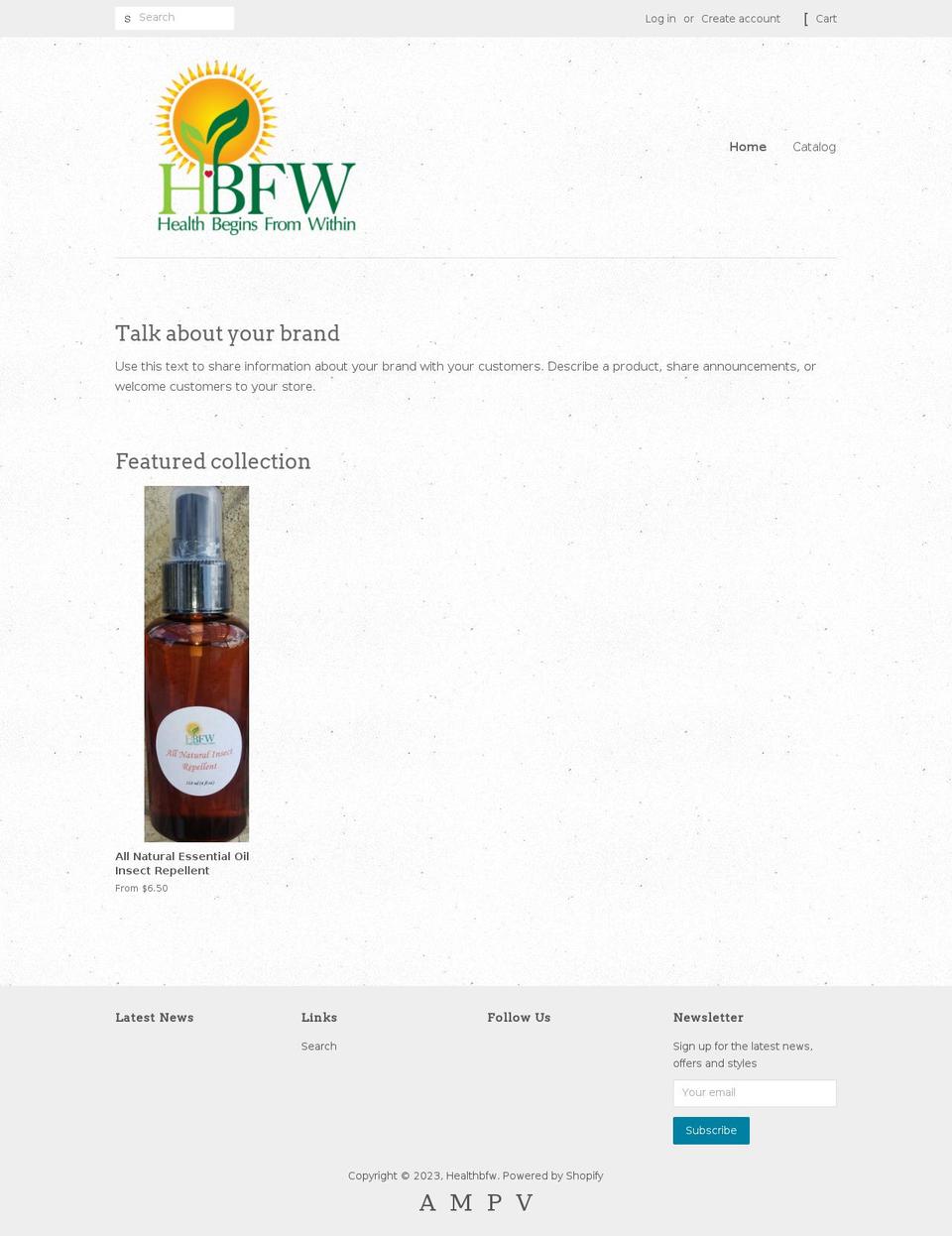 healthbfw.net shopify website screenshot
