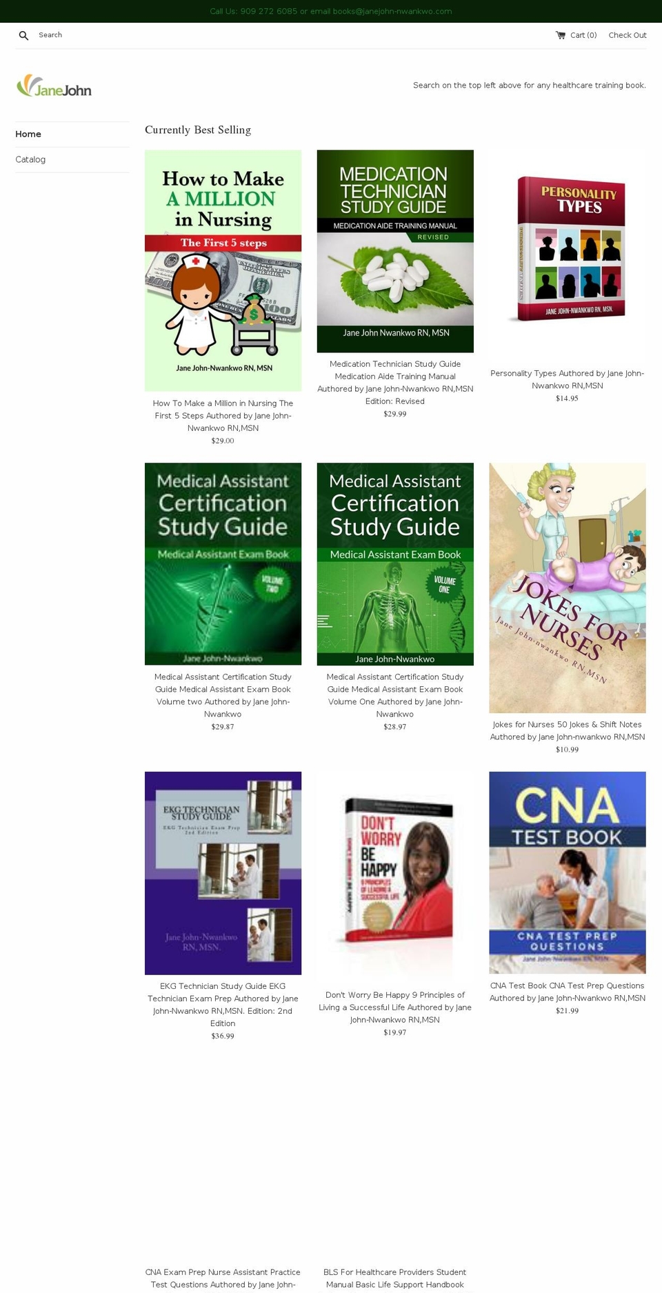 healthcarebooks.org shopify website screenshot