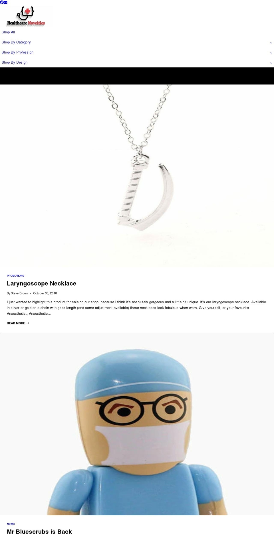 healthcarenovelties.com — Shopify storefront screenshot
