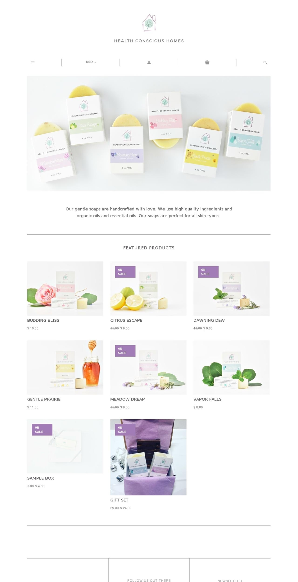 healthconcioushome.com shopify website screenshot