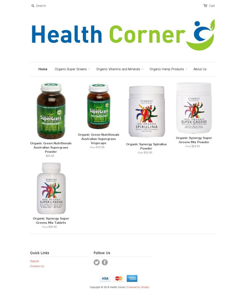 healthcorneroz.com shopify website screenshot