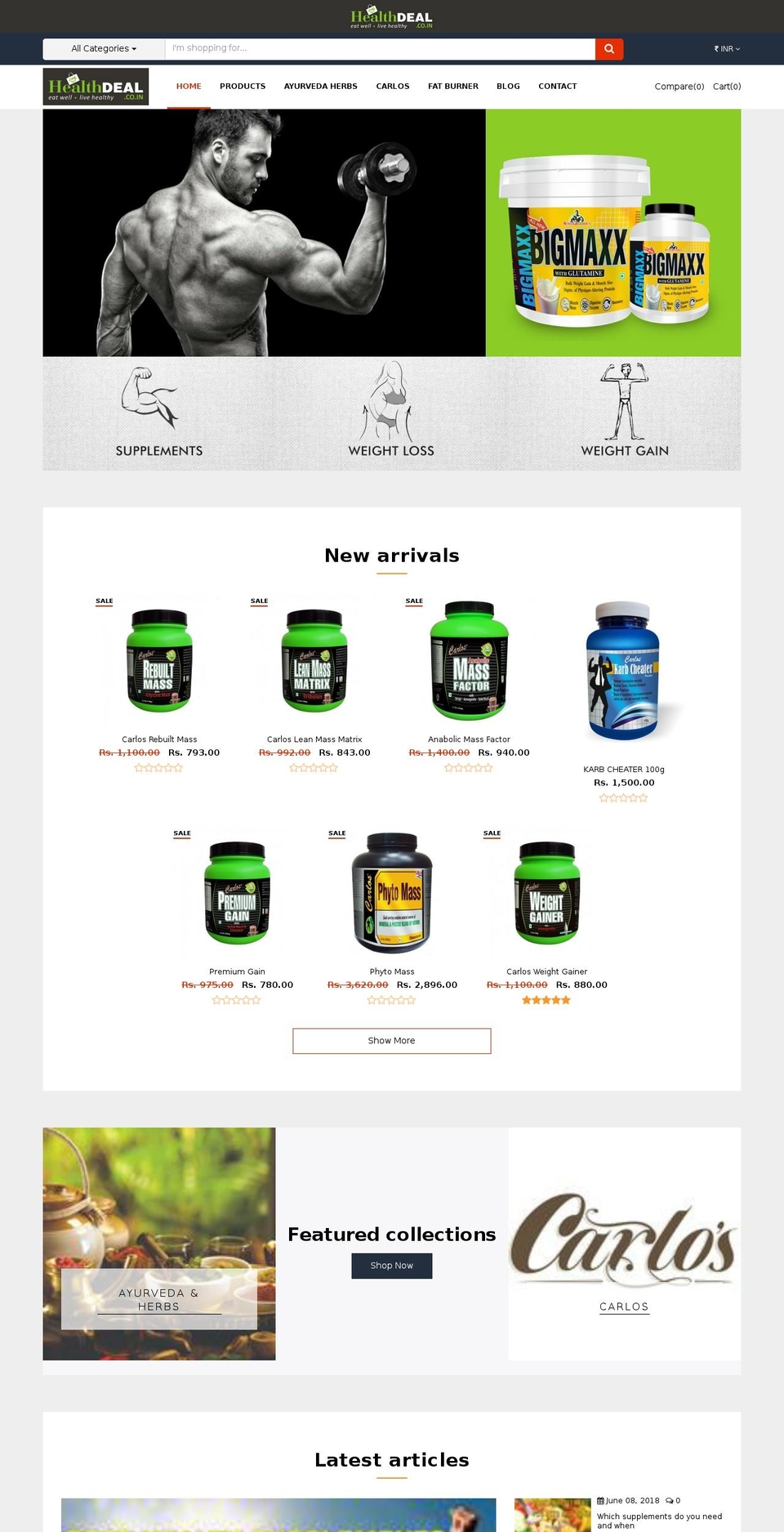 healthdeal.co.in shopify website screenshot