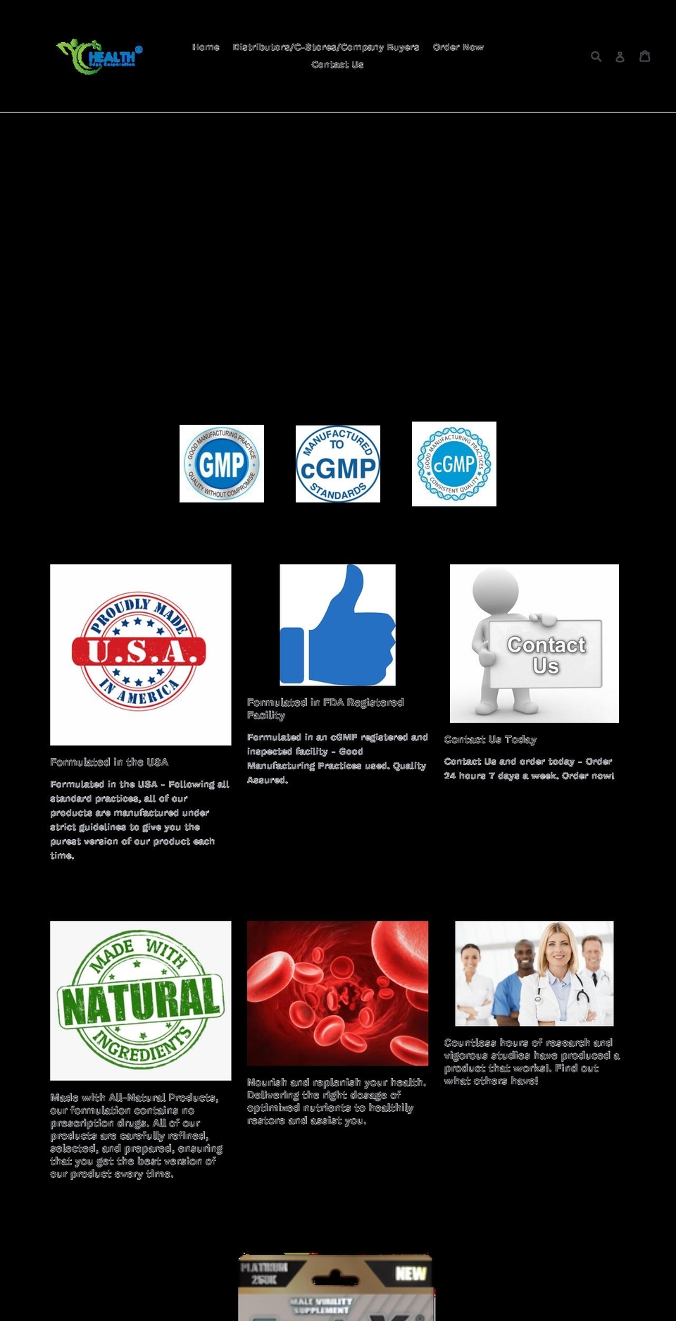 healthedgecorp.com — Shopify storefront screenshot