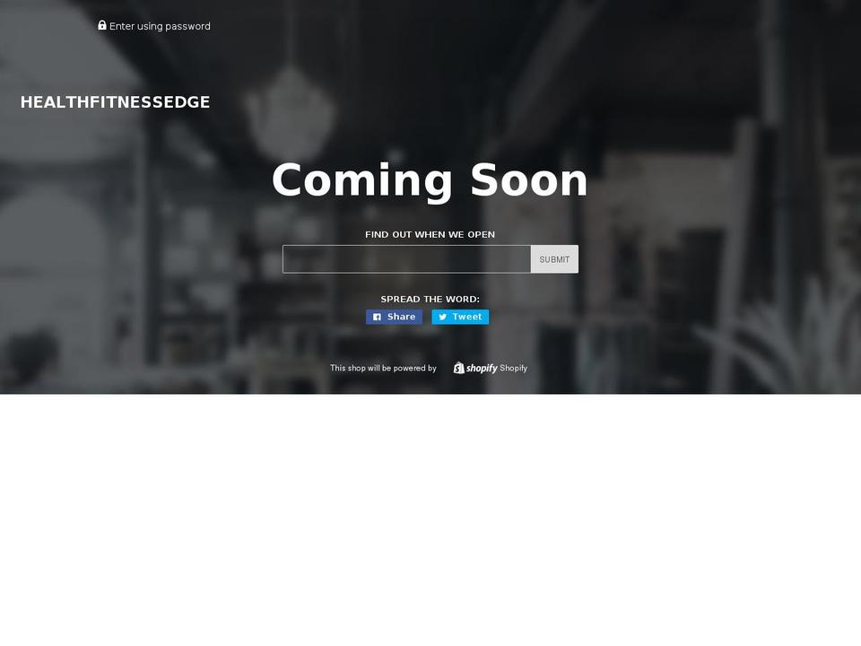 healthfitnessedge.com shopify website screenshot