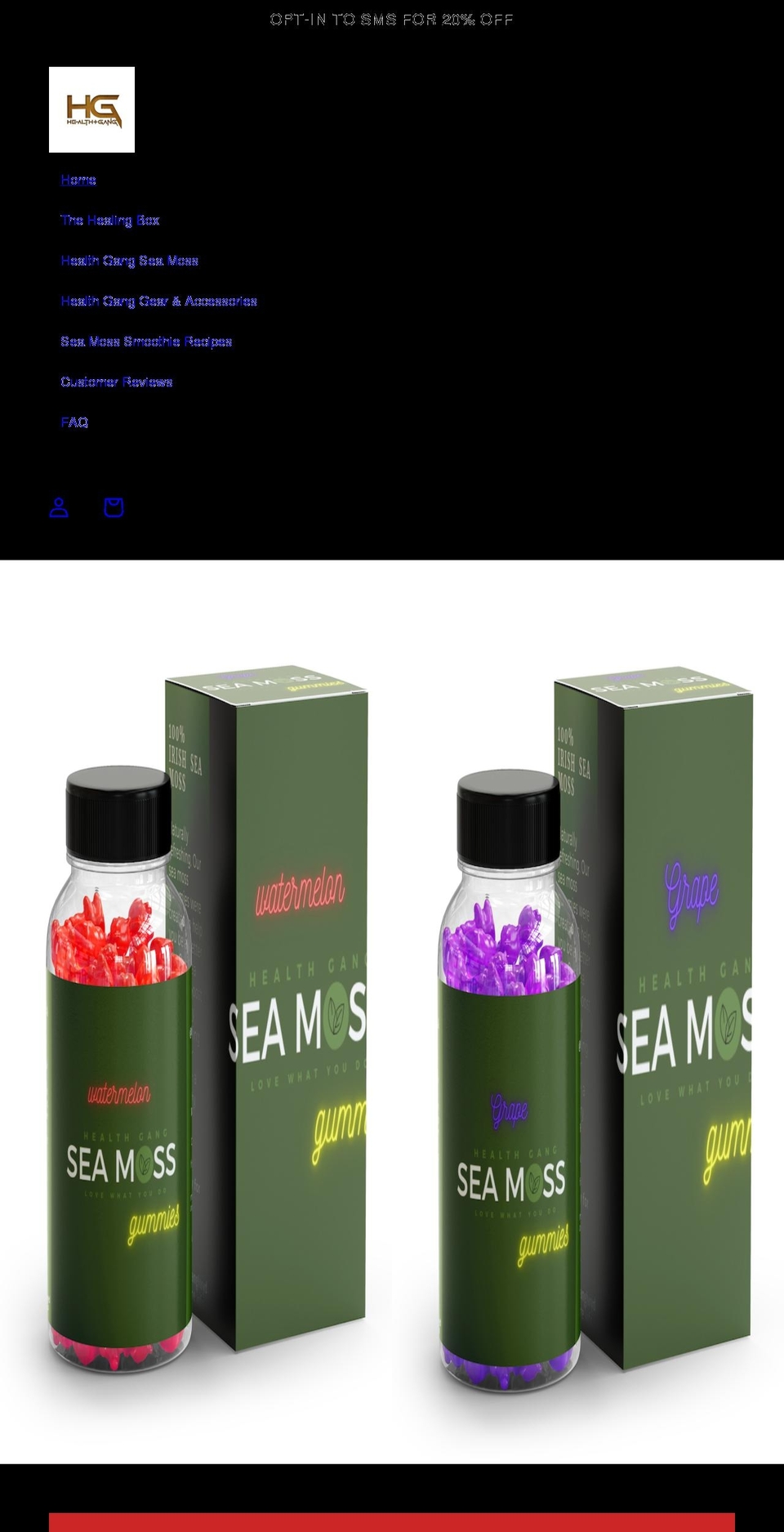 healthganglwyd.com shopify website screenshot