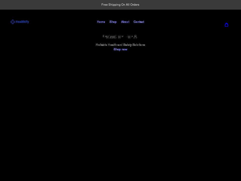 healthifyproducts.com shopify website screenshot