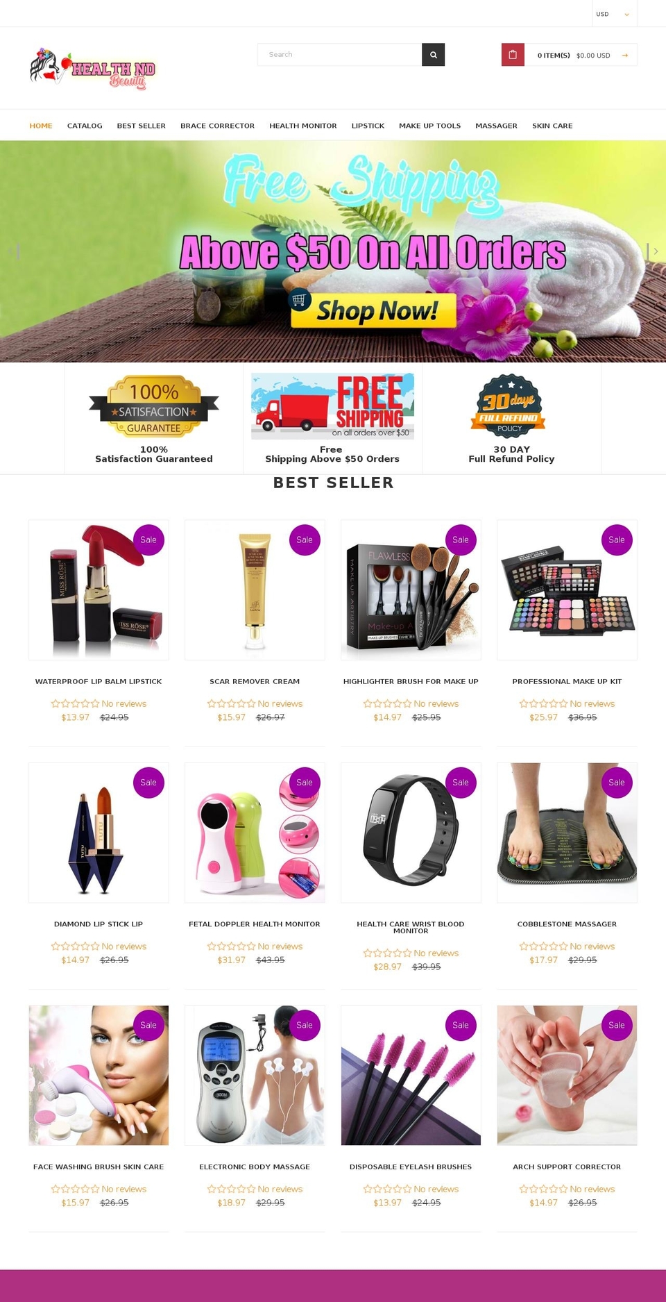 EcomClub Shopify theme site example healthndbeauty.com