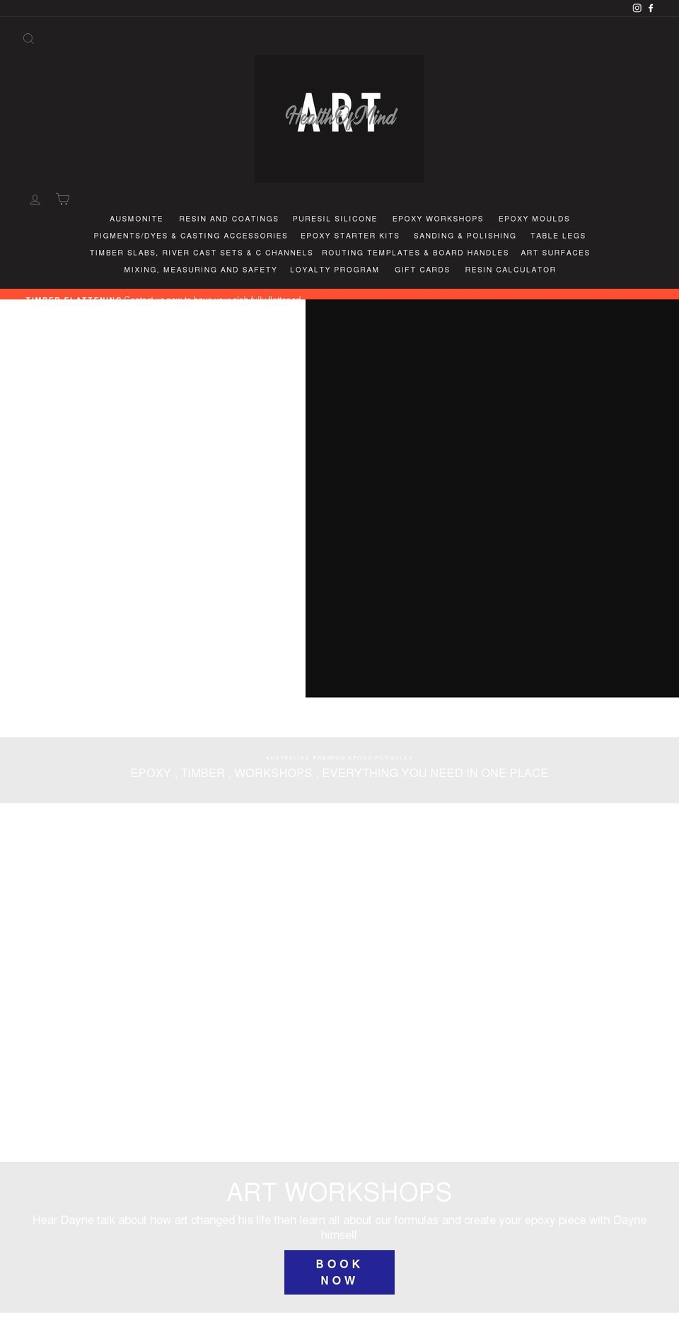 healthofmindart.com shopify website screenshot