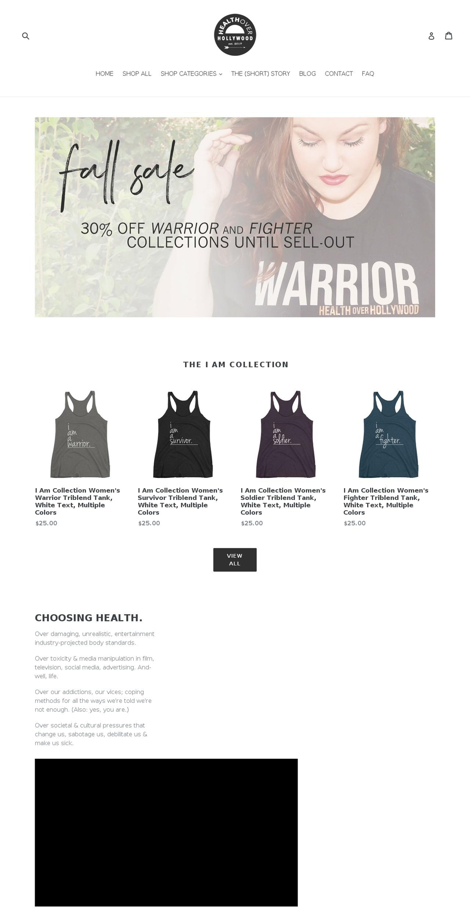 healthoverhollywood.com shopify website screenshot