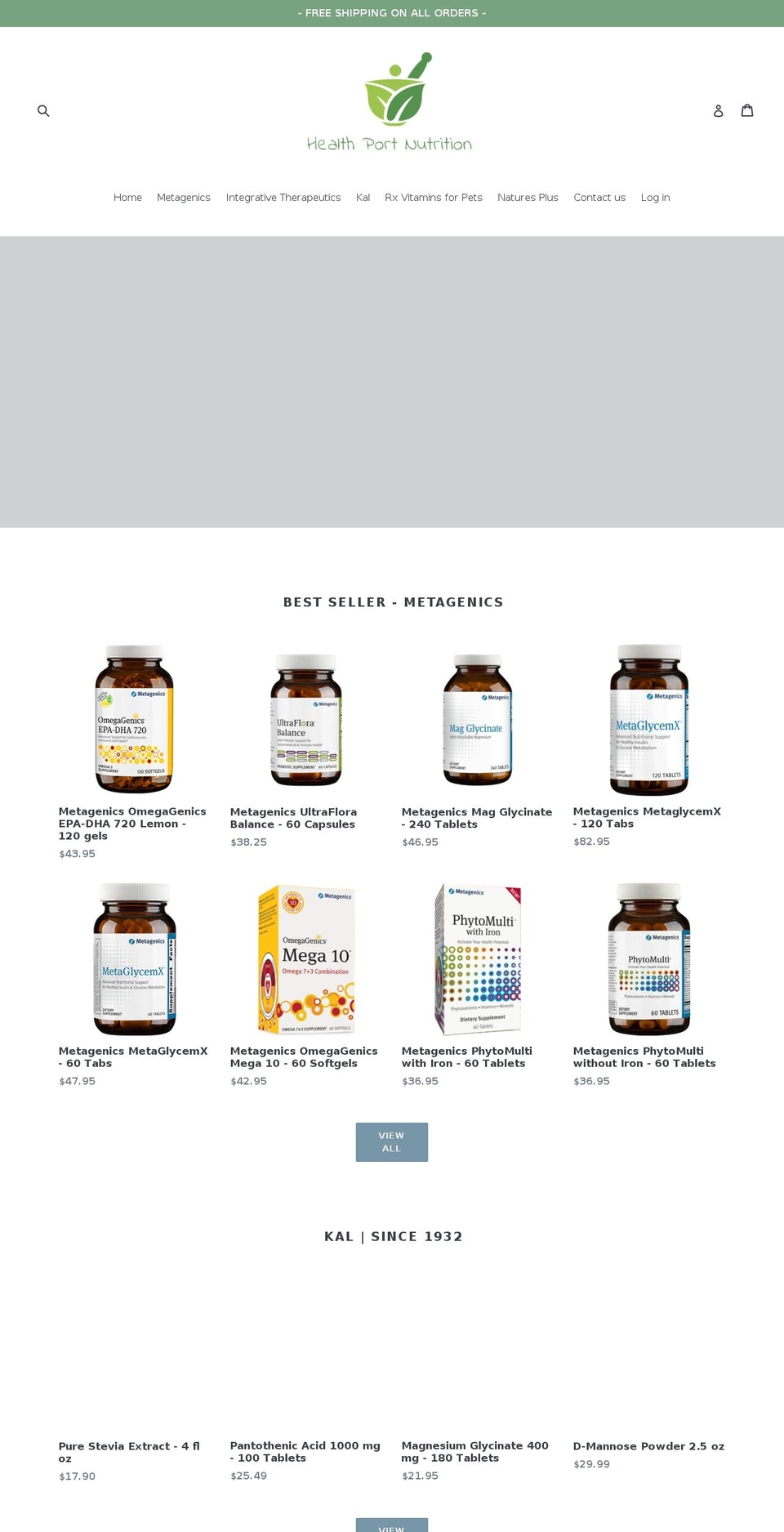 healthportnutrition.com — Shopify storefront screenshot