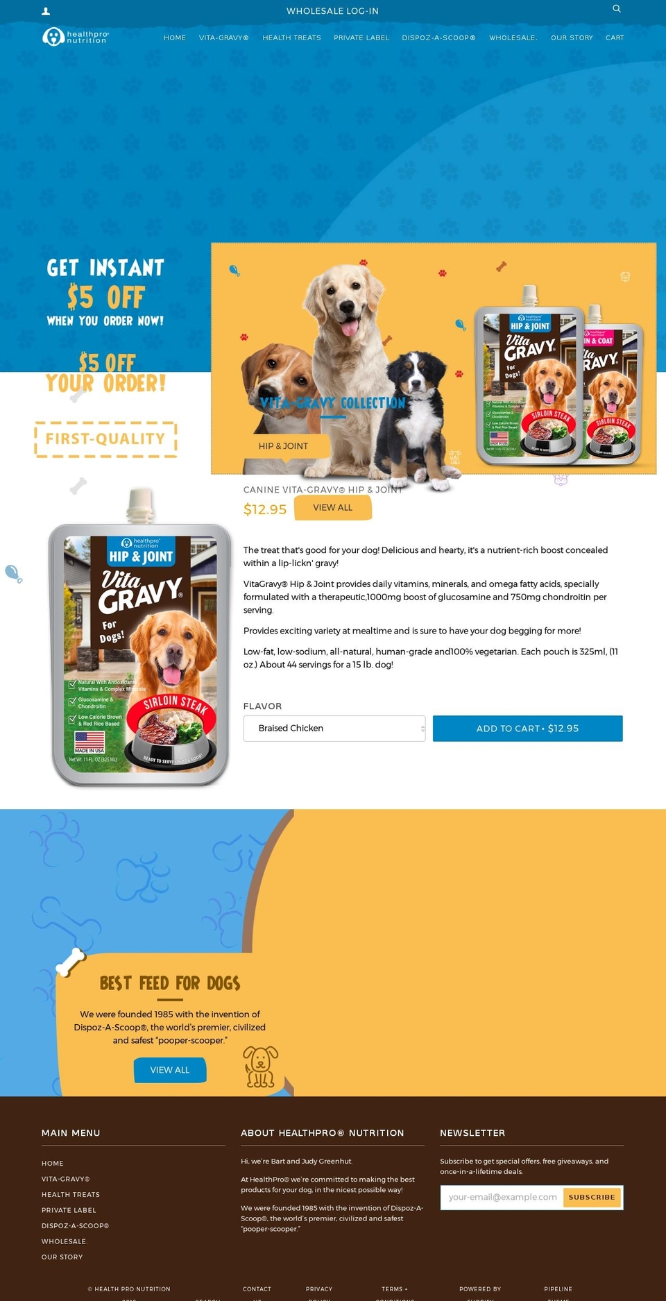healthpronutrition.com shopify website screenshot