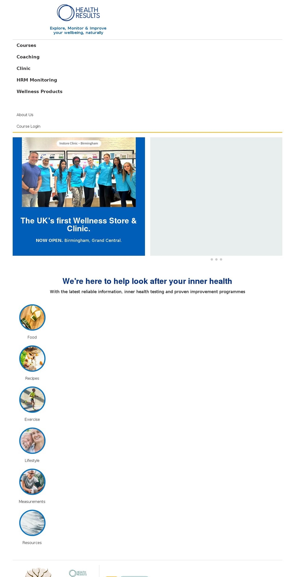 healthresults.com shopify website screenshot