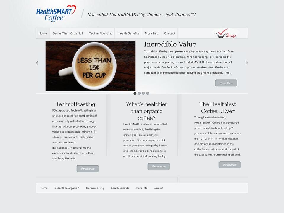 healthsmartcoffee.com shopify website screenshot