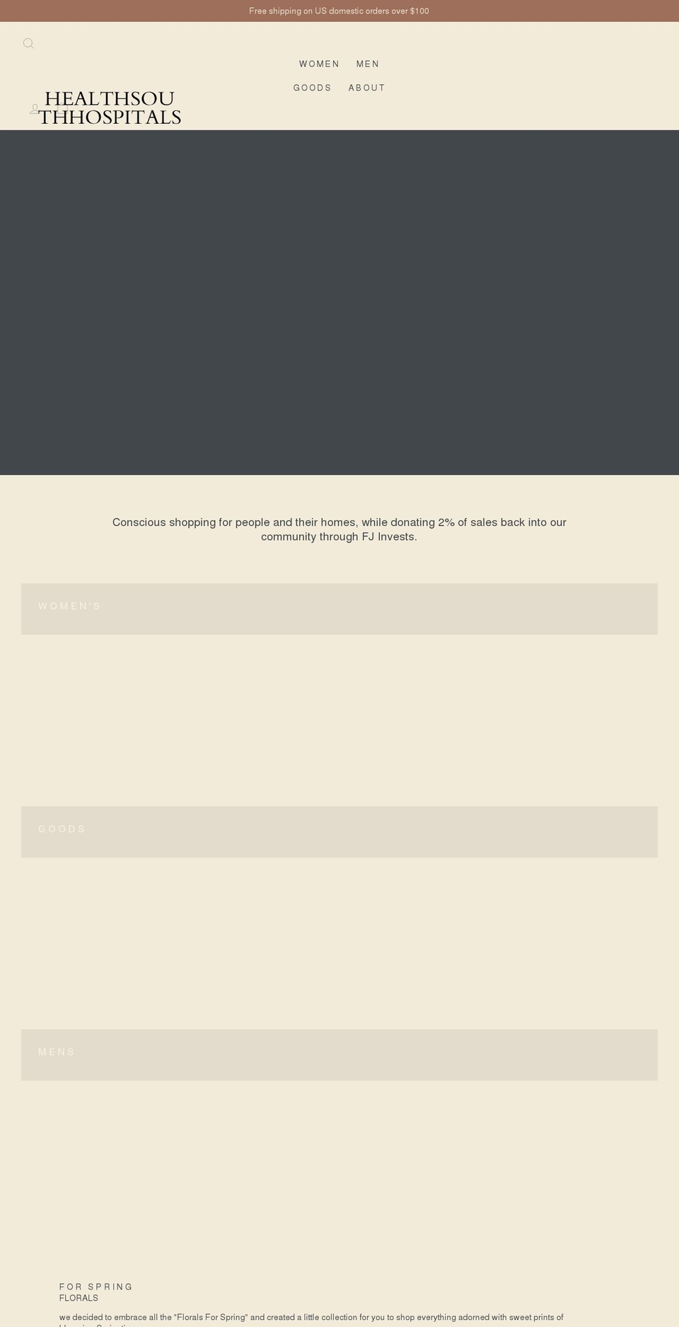 healthsouthhospitals.com shopify website screenshot