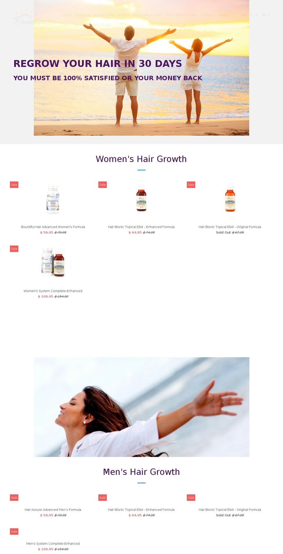 healthspanlab.com shopify website screenshot