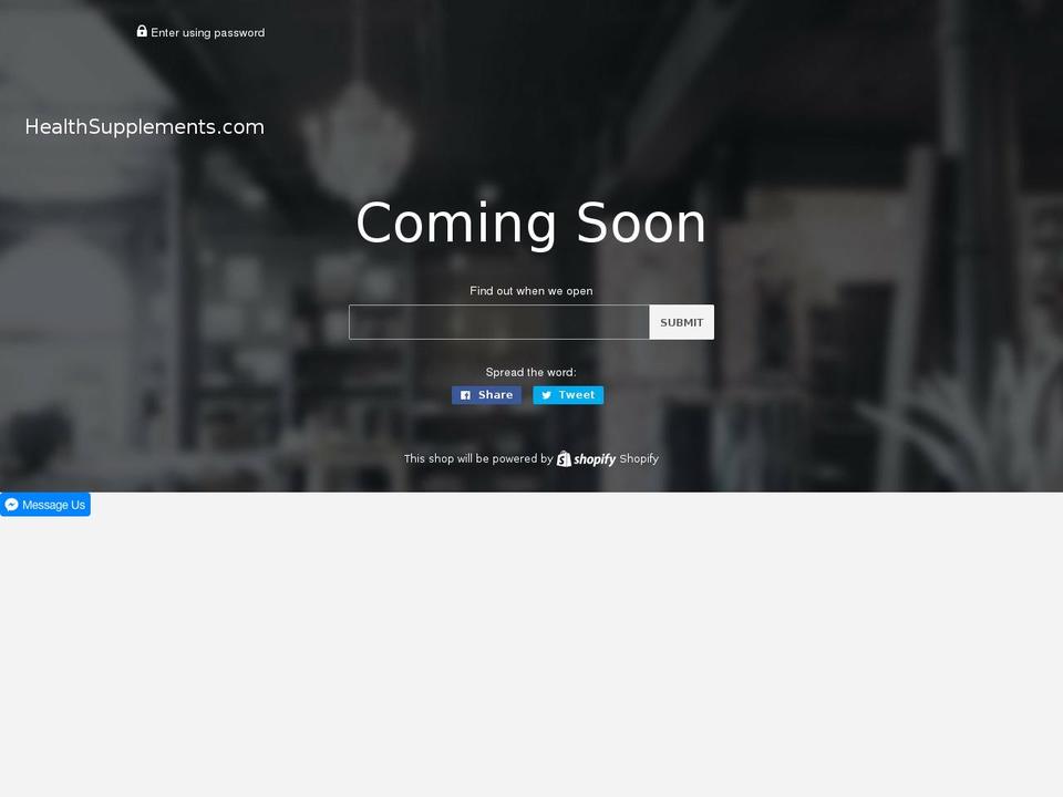 healthsupplements.com shopify website screenshot