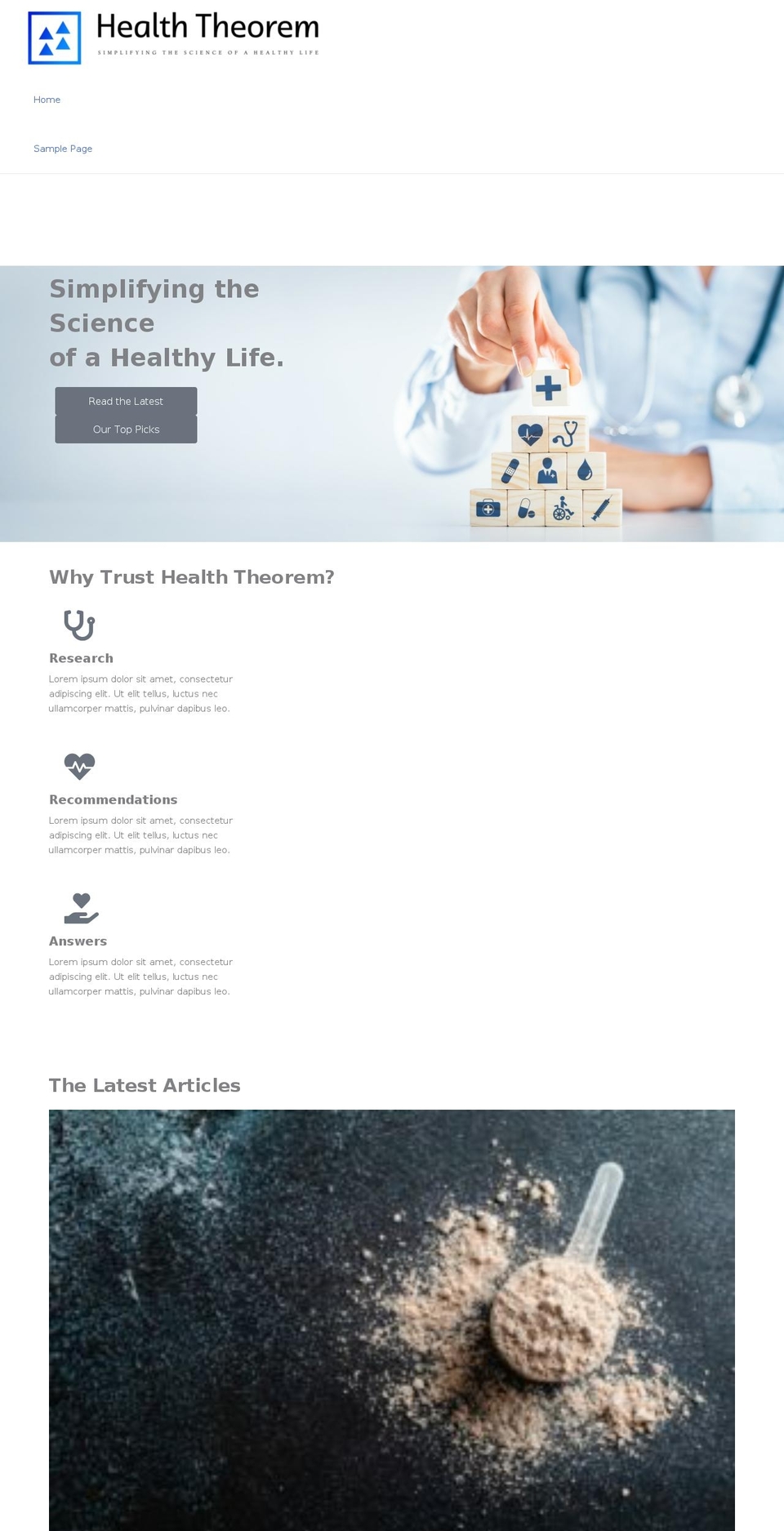 healththeorem.com — Shopify storefront screenshot