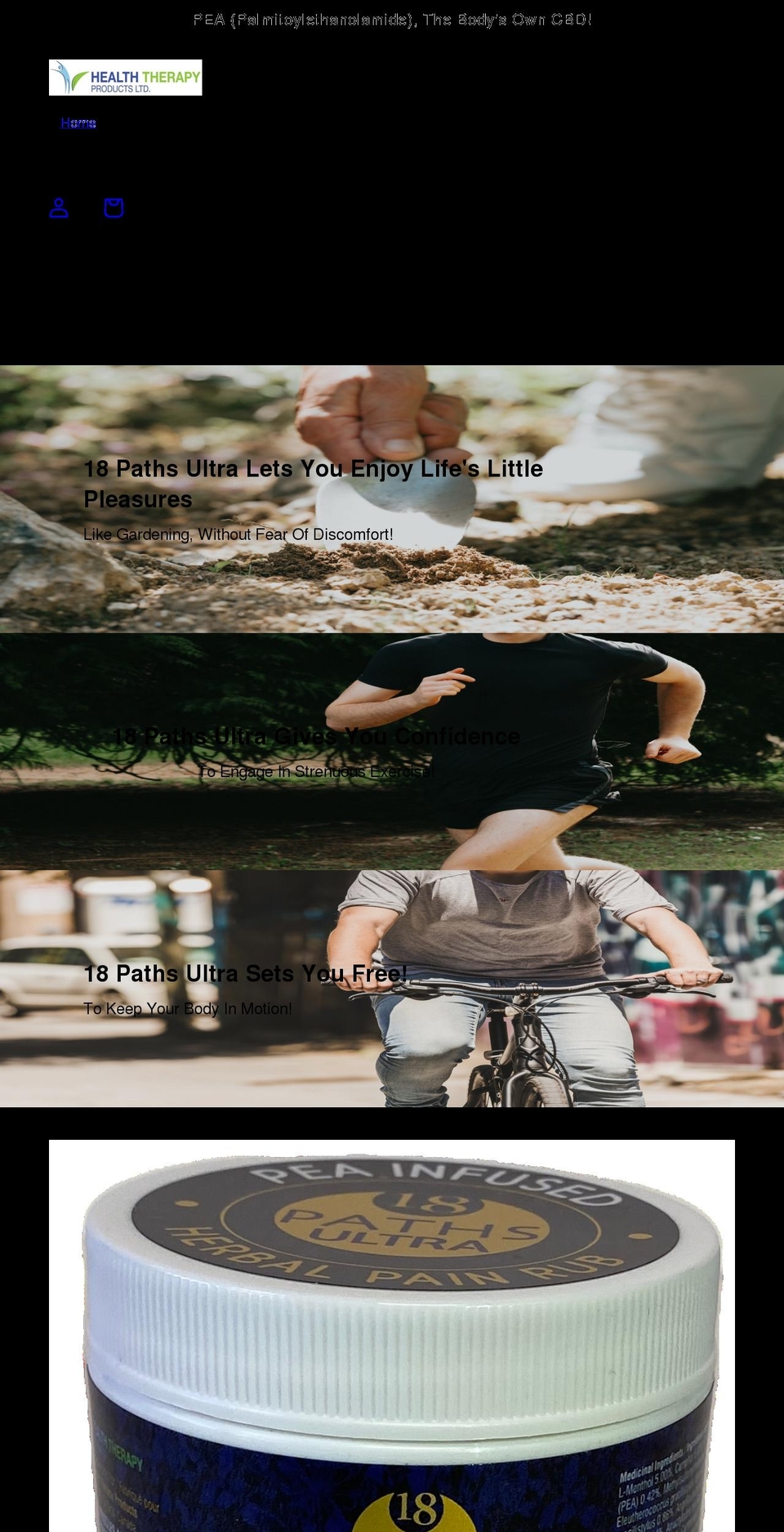 healththerapyproducts.com shopify website screenshot