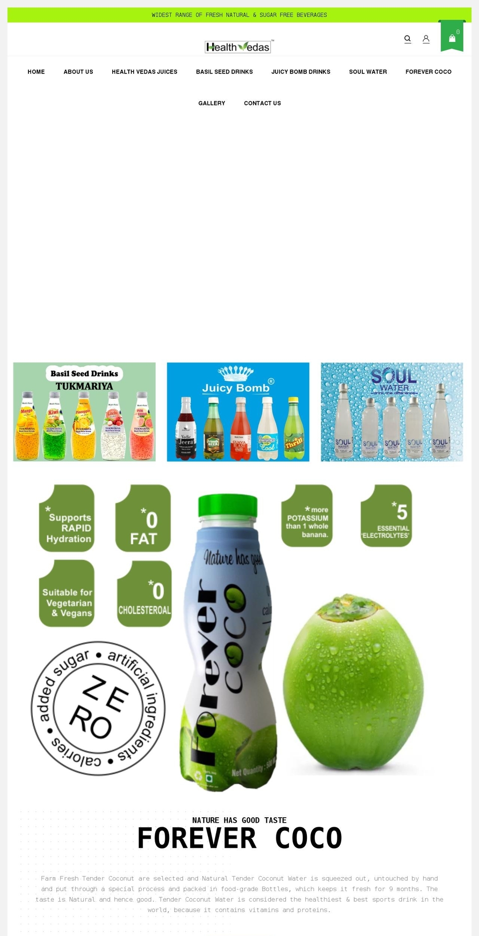 healthvedas.com shopify website screenshot