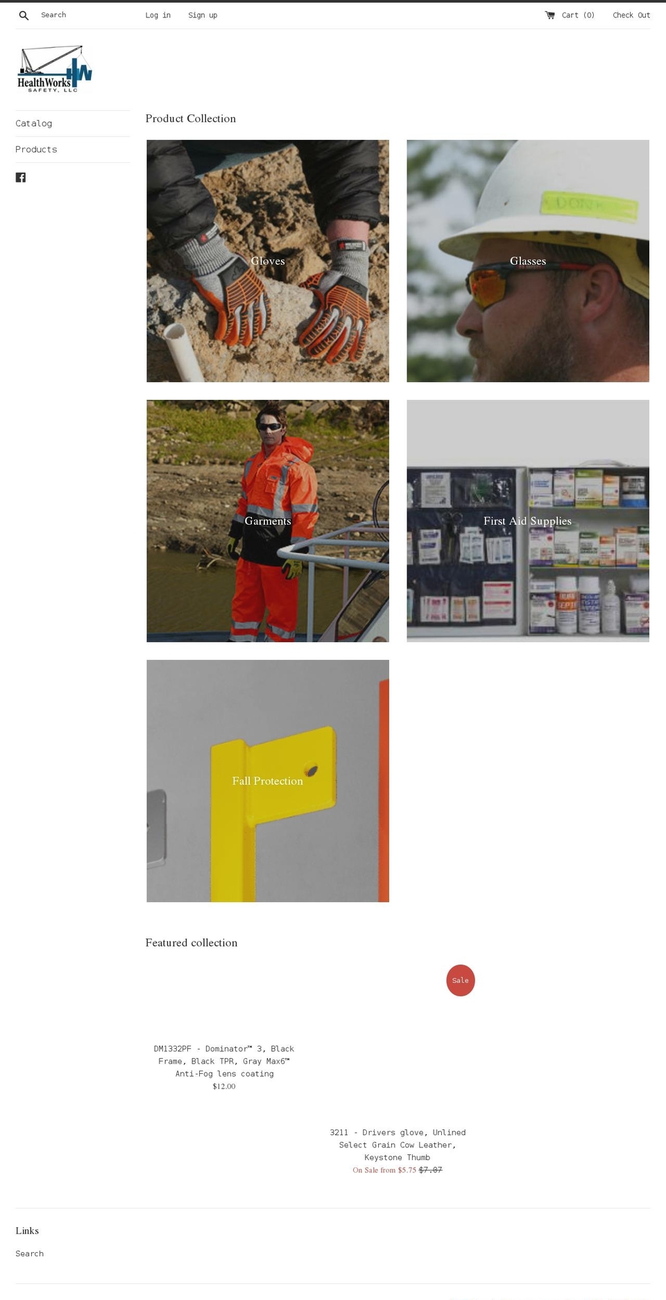 healthworkssafety.net shopify website screenshot