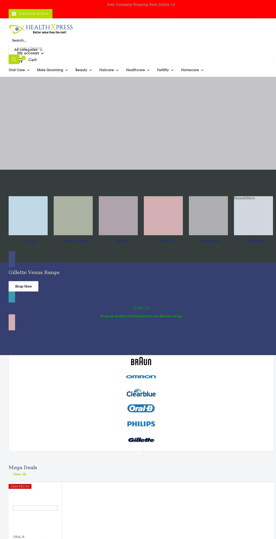 healthxpress.co.uk shopify website screenshot