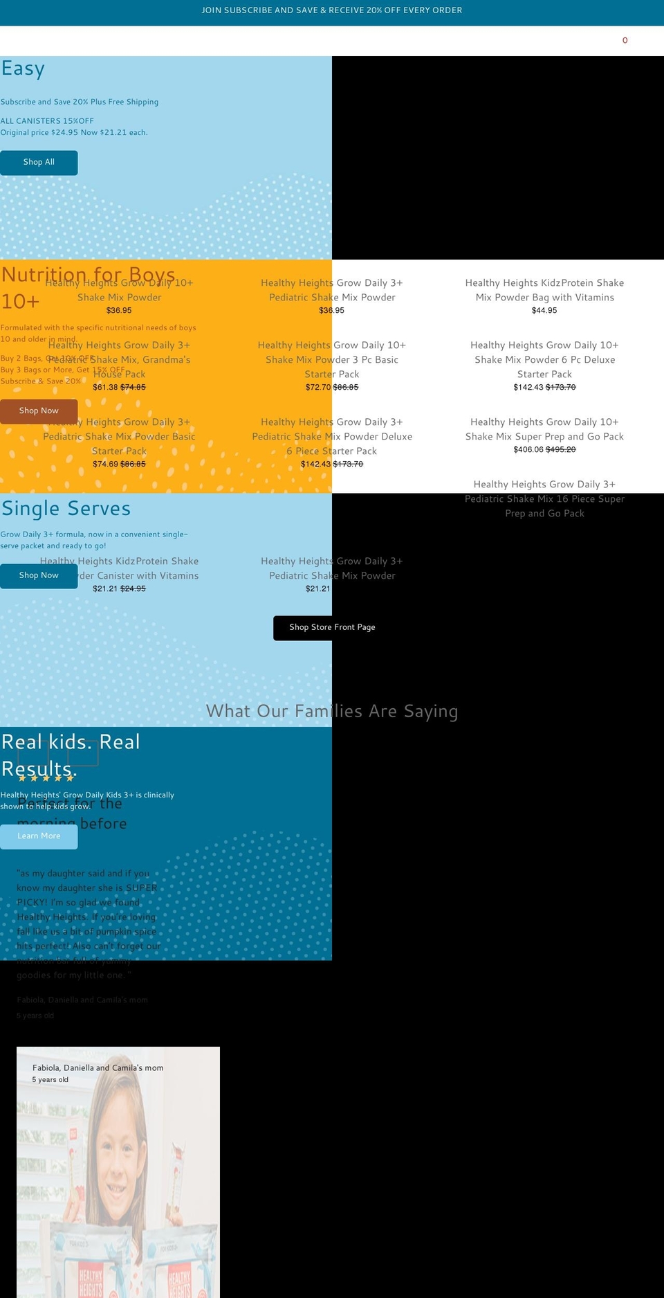 healthy-height.myshopify.com — Shopify storefront screenshot