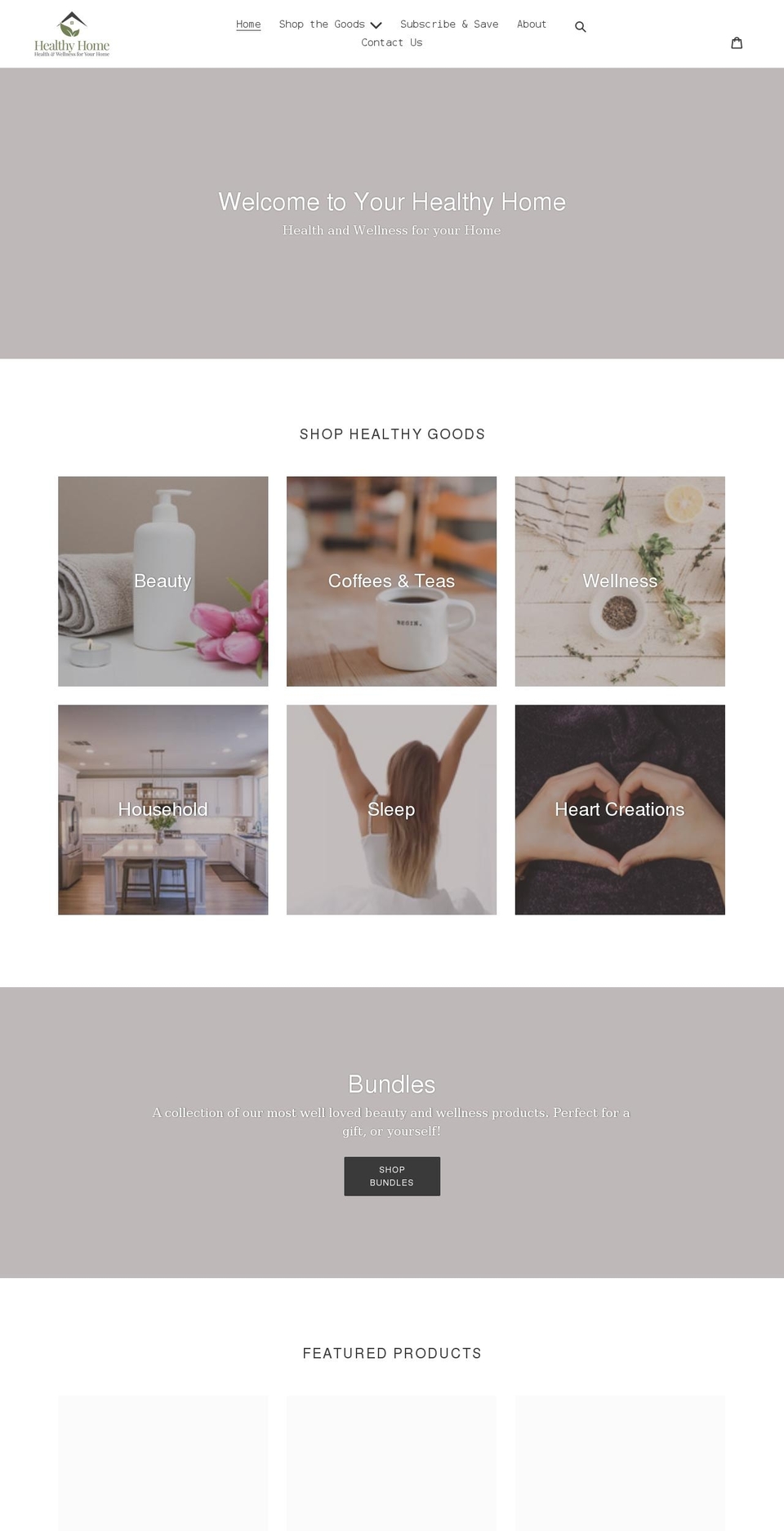 healthy-home.us shopify website screenshot