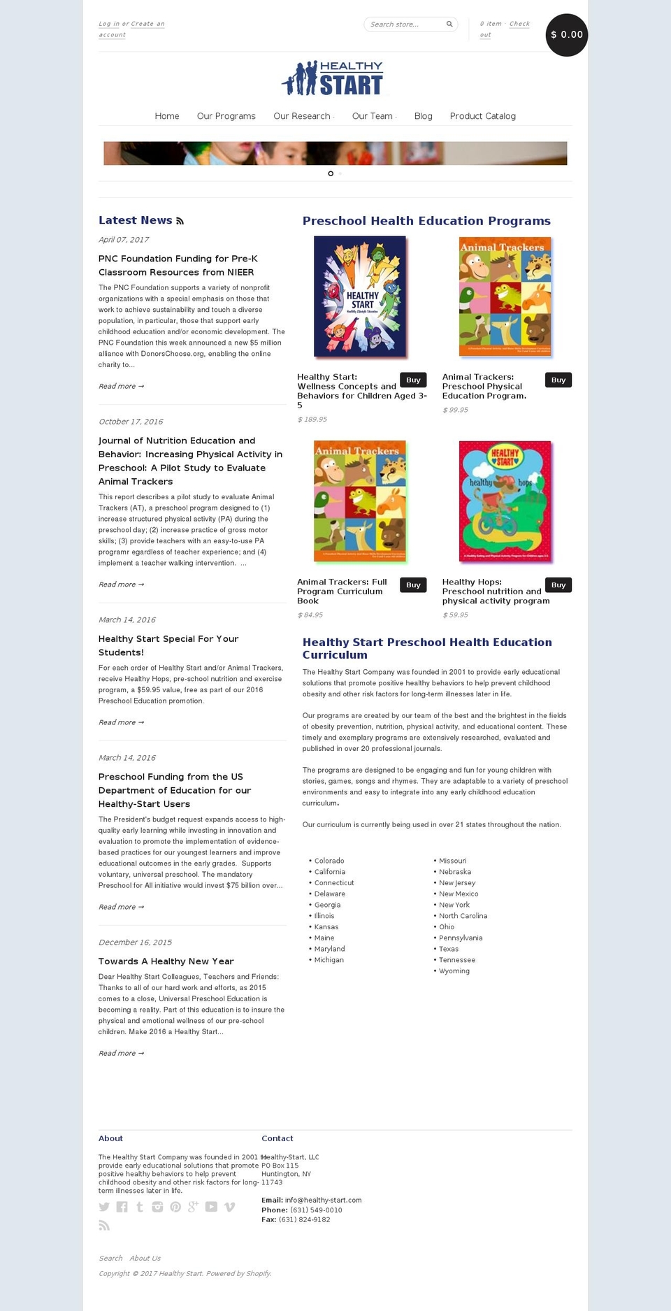healthy-start.com shopify website screenshot