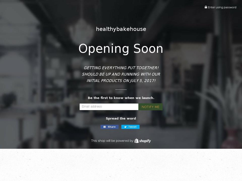 healthybakehouse.com — Shopify storefront screenshot