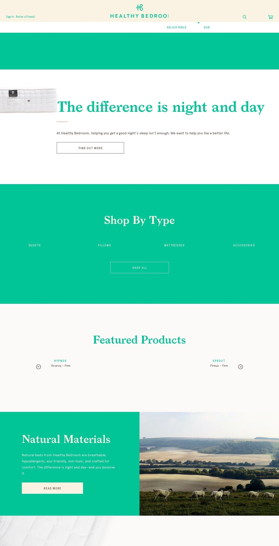 healthybedroom.ca shopify website screenshot