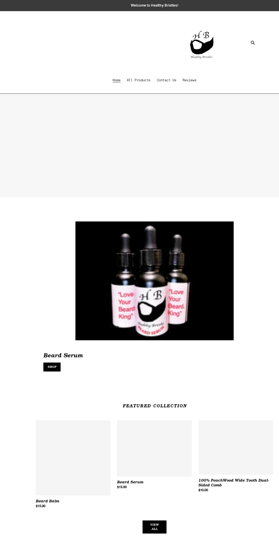 healthybristles.com shopify website screenshot