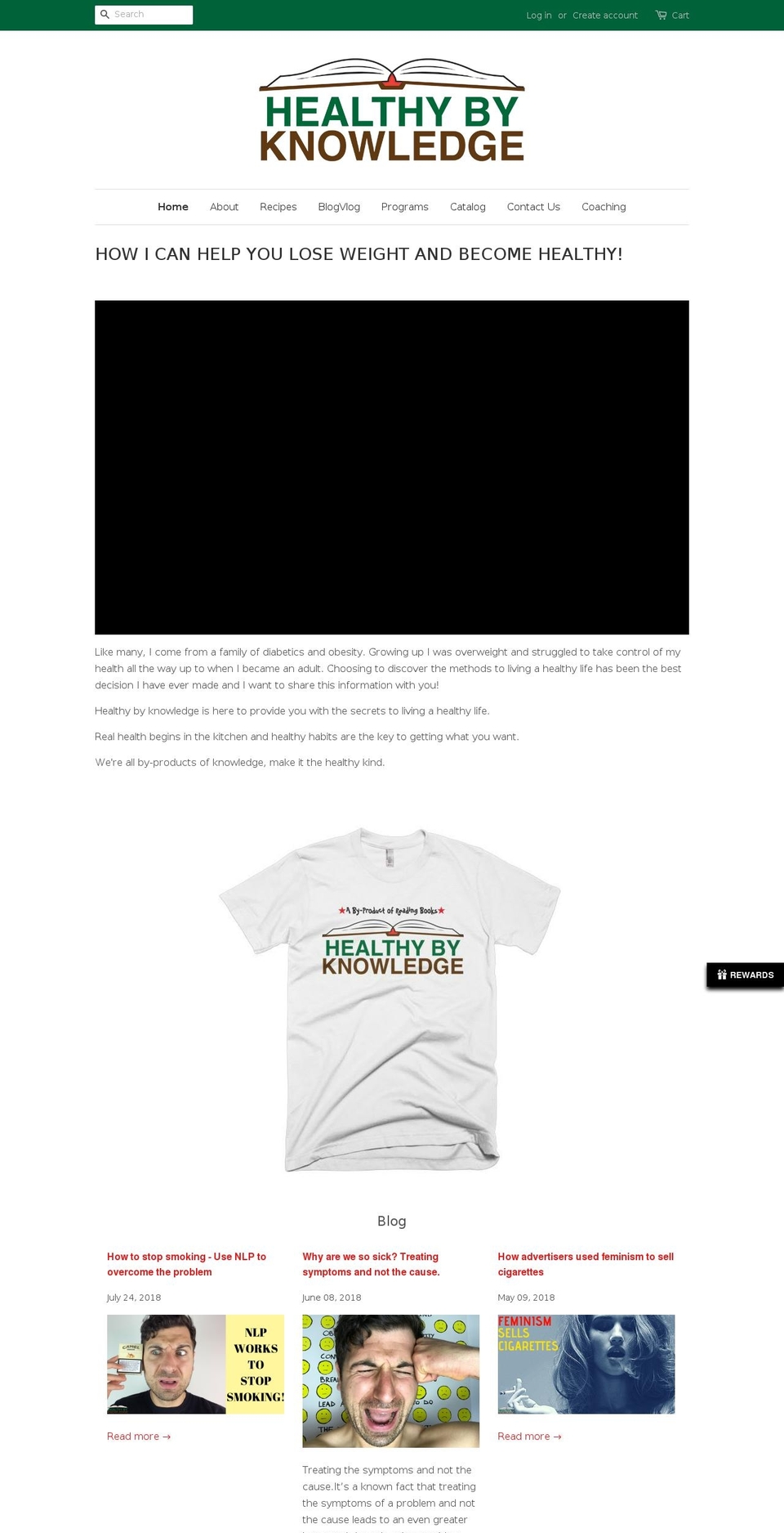 healthybyknowledge.com — Shopify storefront screenshot