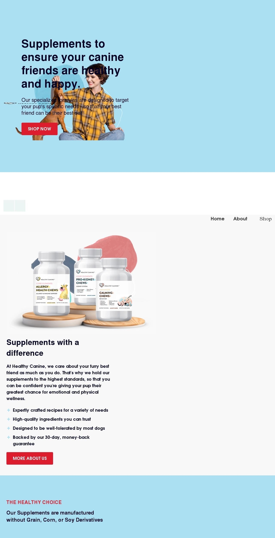 Daxone-v-- Shopify theme site example healthycanine.com